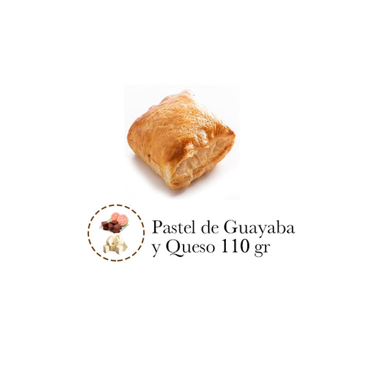 PASTEL HOJALDRADO DE GUAYABA Y QUESO 550 gr X 5 UNIDADES